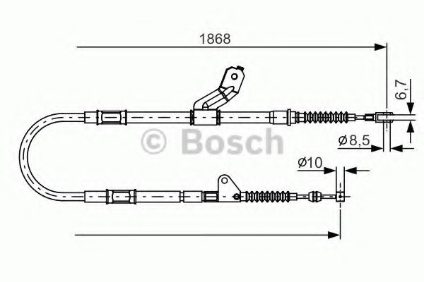 Трос ручного тормоза BOSCH 1 987 482 158