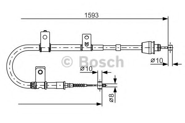 Трос ручного тормоза BOSCH 1 987 482 166