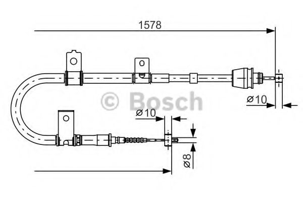 Трос ручного тормоза BOSCH 1 987 482 167
