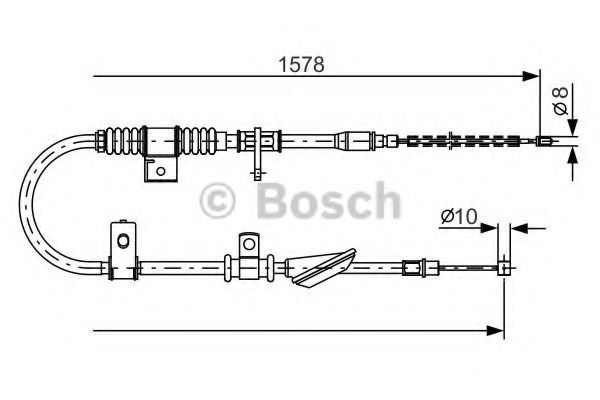 Трос ручного тормоза BOSCH 1 987 482 168