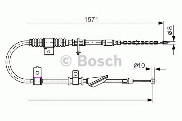 Трос ручного тормоза BOSCH 1 987 482 169