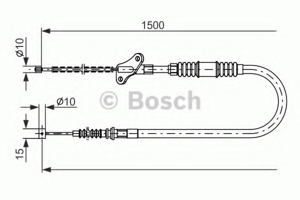 Трос ручного тормоза BOSCH 1 987 482 170