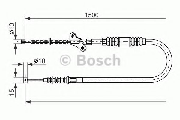 Трос ручного тормоза BOSCH 1 987 482 171