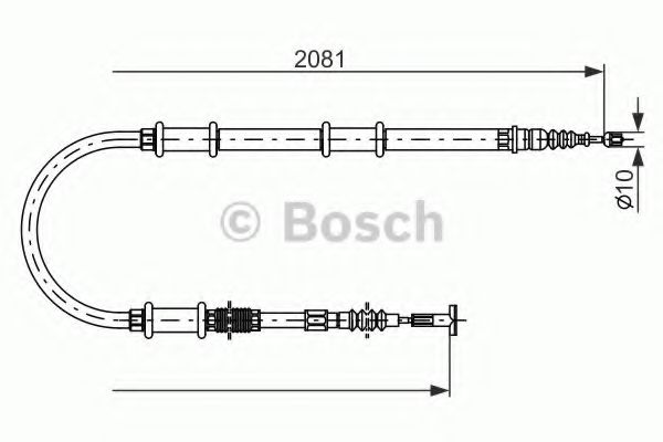 Трос ручного тормоза BOSCH 1 987 482 181