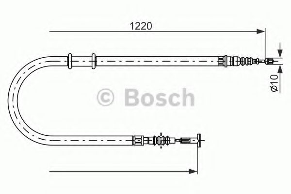 Трос ручного тормоза BOSCH 1 987 482 182