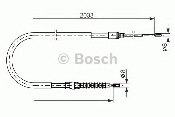 Трос ручного тормоза BOSCH 1 987 482 190