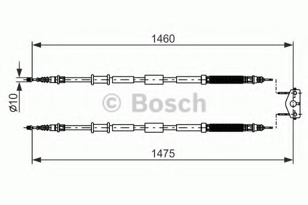 Трос ручного тормоза BOSCH 1 987 482 198