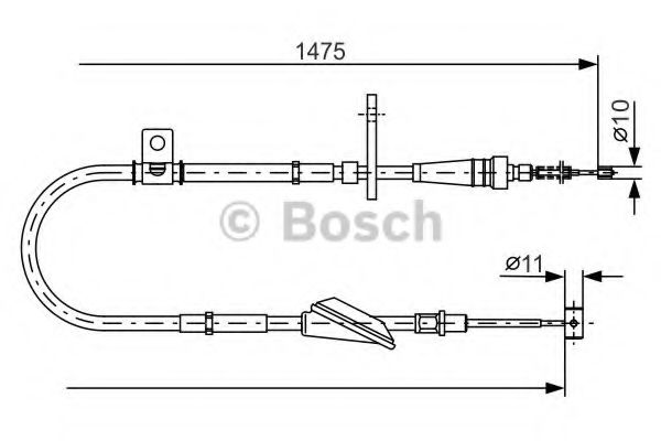 Трос ручного тормоза BOSCH 1 987 482 211