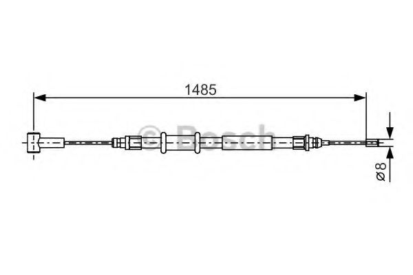 Трос ручного тормоза BOSCH 1 987 482 214