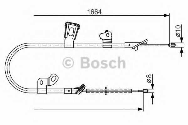 Трос ручного тормоза BOSCH 1 987 482 219