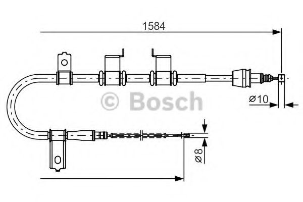 Трос ручного тормоза BOSCH 1 987 482 223