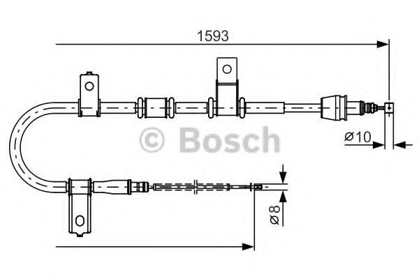 Трос ручного тормоза BOSCH 1 987 482 224