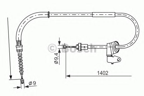 Трос ручного тормоза BOSCH 1 987 482 226
