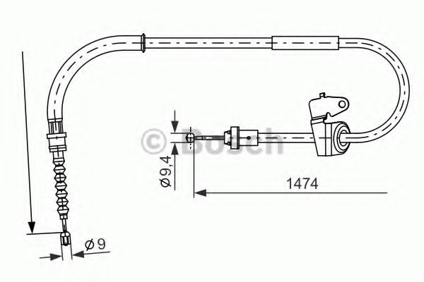 Трос ручного тормоза BOSCH 1 987 482 229
