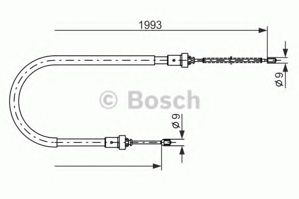 Трос ручного тормоза BOSCH 1 987 482 233