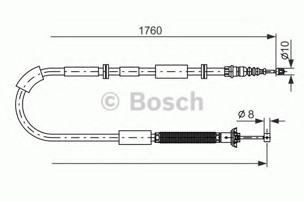 Трос ручного тормоза BOSCH 1 987 482 239