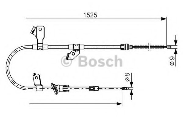 Трос ручного тормоза BOSCH 1 987 482 247