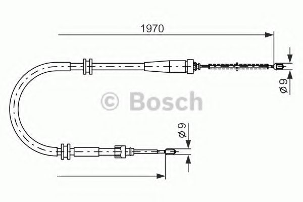 Трос ручного тормоза BOSCH 1 987 482 253