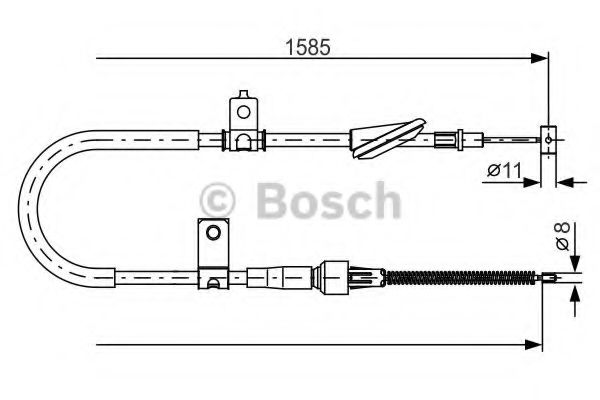 Трос ручного тормоза BOSCH 1 987 482 257