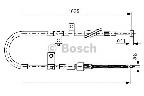 Трос ручного тормоза BOSCH 1 987 482 258