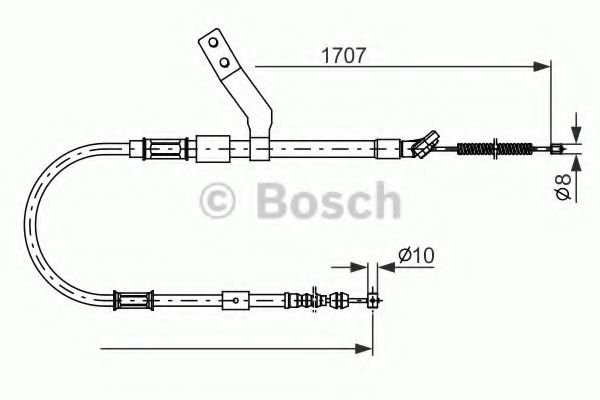 Трос ручного тормоза BOSCH 1 987 482 260