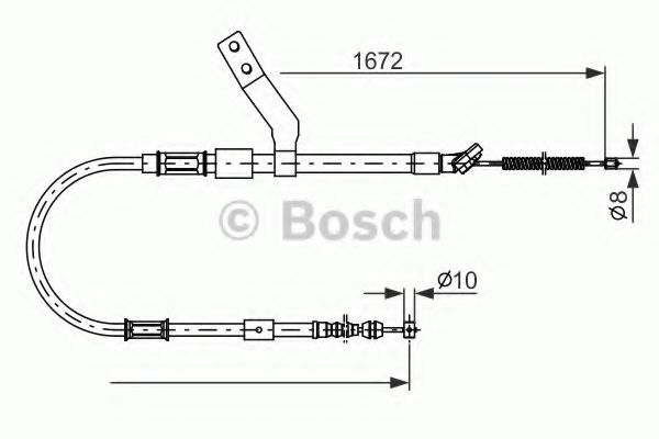 Трос ручного тормоза BOSCH 1 987 482 261