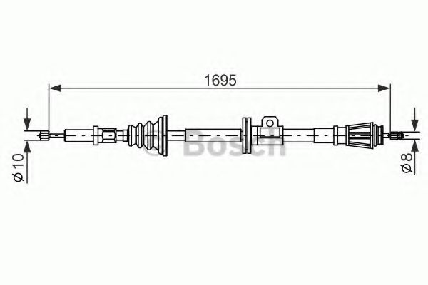 Трос ручного тормоза BOSCH 1 987 482 262