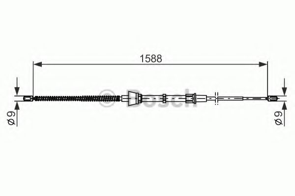 Трос ручного тормоза BOSCH 1 987 482 266