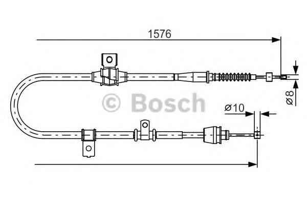 Трос ручного тормоза BOSCH 1 987 482 270