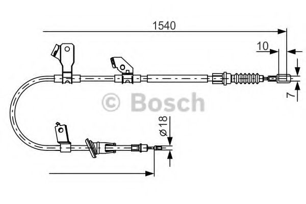Трос ручного тормоза BOSCH 1 987 482 271