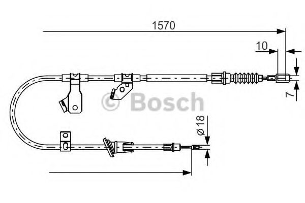 Трос ручного тормоза BOSCH 1 987 482 272