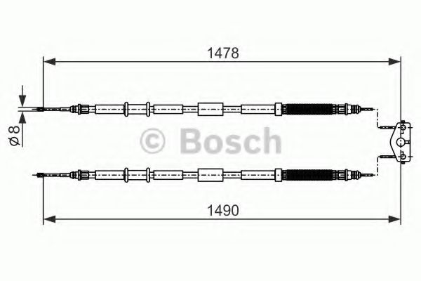 Трос ручного тормоза BOSCH 1 987 482 282