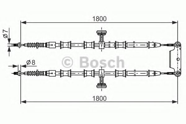 Трос ручного тормоза BOSCH 1 987 482 291