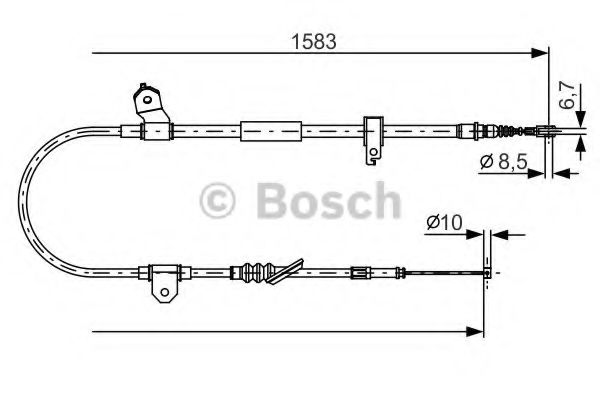 Трос ручного тормоза BOSCH 1 987 482 296
