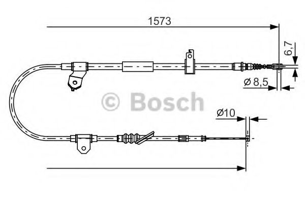 Трос ручного тормоза BOSCH 1 987 482 299