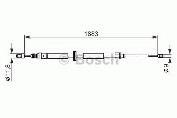 Трос ручного тормоза BOSCH 1 987 482 302