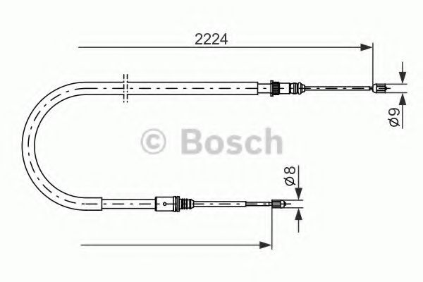 Трос ручного тормоза BOSCH 1 987 482 303