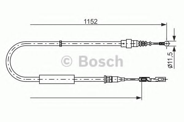 Трос ручного тормоза BOSCH 1 987 482 310