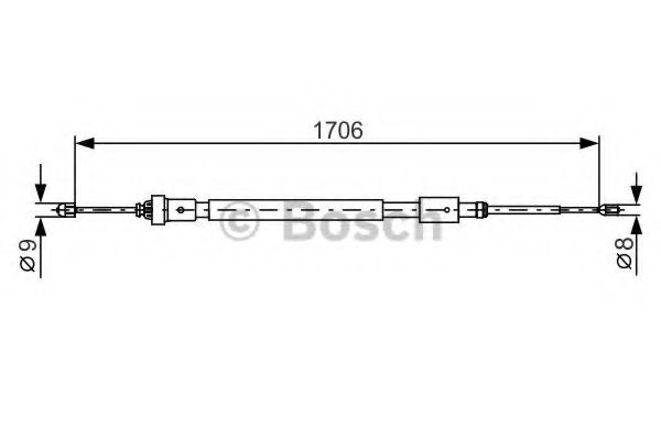Трос ручного тормоза BOSCH 1 987 482 316