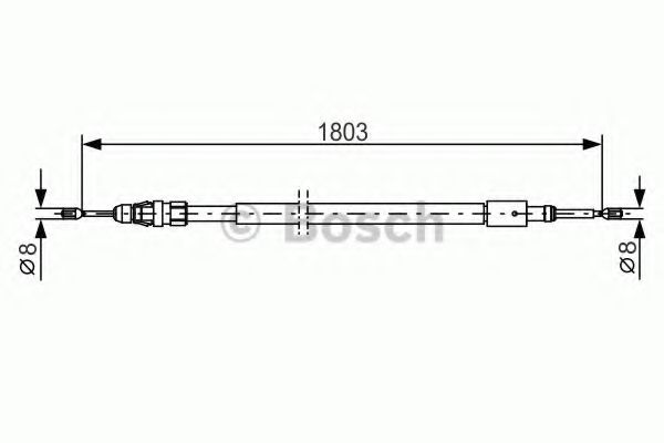 Трос ручного тормоза BOSCH 1 987 482 317