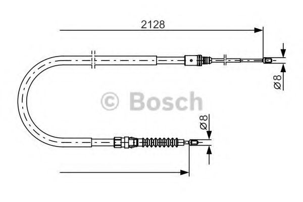 Трос ручного тормоза BOSCH 1 987 482 324