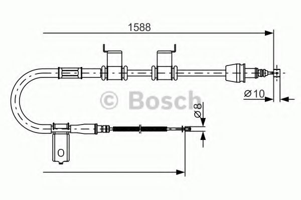 Трос ручного тормоза BOSCH 1 987 482 358