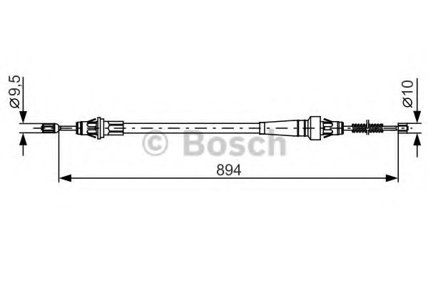Трос ручного тормоза BOSCH 1 987 482 365