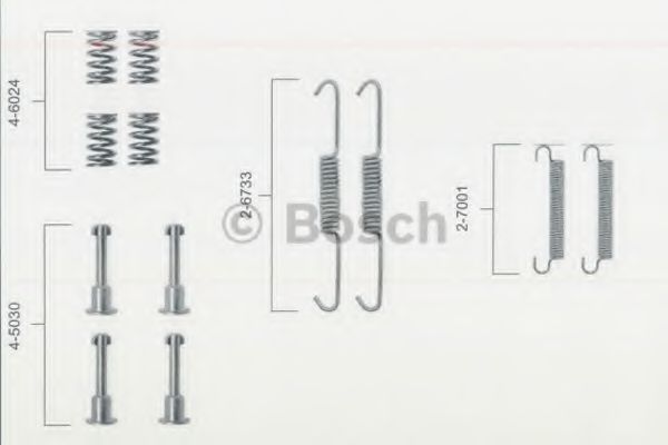 Ремкомплект барабанных колодок BOSCH 1 987 475 149