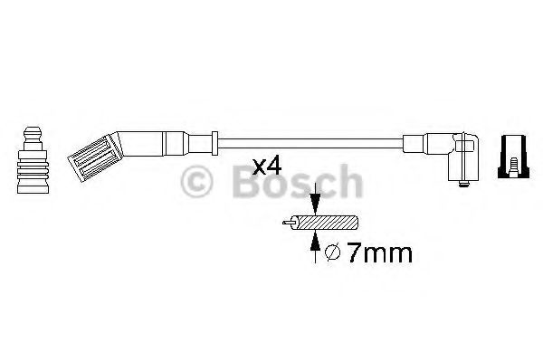 Комплект проводов зажигания BOSCH 0 356 912 841