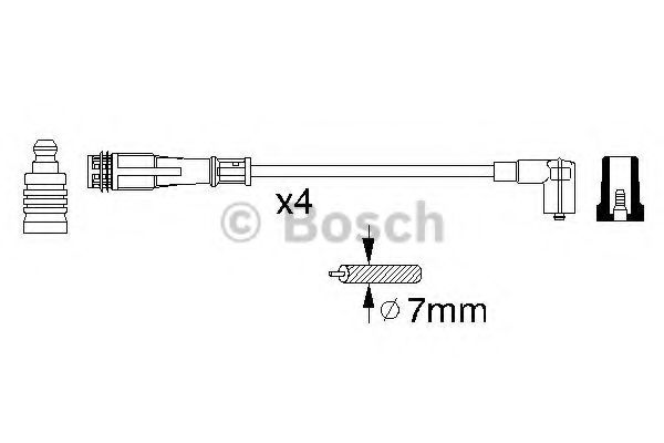 Комплект проводов зажигания BOSCH 0 356 912 881