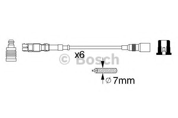Комплект проводов зажигания BOSCH 0 986 356 302 Комплект проводов зажигания BOSCH 0 986 356 302