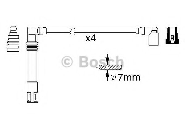 Комплект проводов зажигания BOSCH 0 986 356 305 Комплект проводов зажигания BOSCH 0 986 356 305