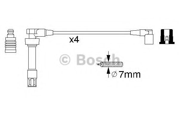 Комплект проводов зажигания BOSCH 0 986 356 307 Комплект проводов зажигания BOSCH 0 986 356 307