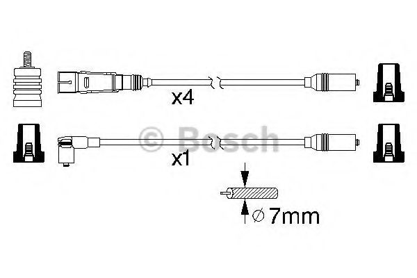 Комплект проводов зажигания BOSCH 0 986 356 317 Комплект проводов зажигания BOSCH 0 986 356 317